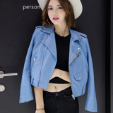 thanksgiving outfit Dodobye Fashionable Cropped PU Leather Jacket For Women Casual Autumn Slimming Short Coat Tailored To Your Body Shape