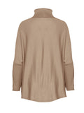 christmas outfit Dodobye Batwing Sleeves Long Sleeves Buttoned Solid Color Split-Joint High Neck Pullovers Sweater Tops