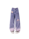 Dodobye Women's Purple Jeans 90s Aesthetic Baggy High Waist Denim Trousers 2000s Korean Y2k Vintage Wide Leg Cowboy Pants Clothes 2025