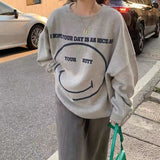 christmas outfit Dodobye American retro right shoulder pure cotton sweatshirt for women autumn and winter plus velvet thin new style round neck high-end