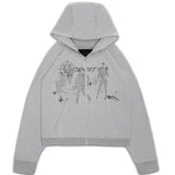 Dodobye Y2k Zip Up Hoodie Hip Hop 2024 New Men Women Long Sleeve Loose Jacket Coats Harajuku Casual Gothic Hooded Sweatshirt Streetwear