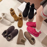 Dodobye 2025 Thick-soled snow boots  winter new style plus velvet thickened warm  bread ladies shoes big cotton shoes