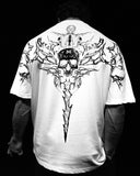 Dodobye Y2K Gothic Printed T-shirt Skull Pattern Short Sleeve Harajuku Hip Hop Punk Men's American Street Retro Fashion Punk Loose Top