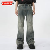 Dodobye High Street Men Flare Jeans Pants Reverse Pocket Design Fashion Personality Menwear Bottoms 2025 American Hip Hop Denim Trousers