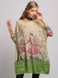 christmas outfit Dodobye 3 Colors New Vintage Batwing Sleeves Printed Sweater