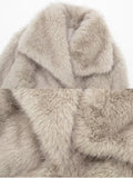 Dodobye Asuna Faux Fur Jacket in Light Grey