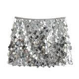 Dodobye Ladies Sequin Mini Skirt Women Sexy Luxury High Waist Skirts Woman Summer Womens Skirts Streetwear Glitter Short Skirt Female