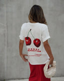 Dodobye Oversized Summer Cherry Graphic T Shirts Casual Y2k Tops Couple Streetwear Gothic Harajuku Clothes Goth Women Clothing