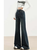 Dodobye Women's Y2k Flare Jeans Harajuku Oversize Wide Leg Denim Trousers Japanese 2000s Style Vintage Baggy Jean Pants Trashy Clothes