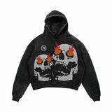 Dodobye Harajuku American Goth Hoodies Women Y2K New Goth Skull Printing Streetwear Hip Hop Couples Sweatshirt Clothes - High Quality 1226