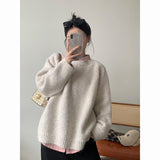 Black Friday Dodobye 6 Colors Solid Warm Pullover Sweater Women Casual Loose O-neck Long Sleeve Sweaters Female Autumn Winter Chic Knitwear