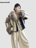 christmas outfit Dodobye Winter Short Oversized Thickened Warm Colorful Fluffy Faux Sheepskin Fur Jacket Women Luxury Designer Unisex Clothes