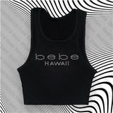 Dodobye Harajuku Letter Rhinestones bebe graphics Tanks Women Ribbed Crop Top Skinny Sexy Streetwear Party Club Y2K Clothes Aesthetic