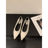 Dodobye Pointed Toe Women Loafers Black Brown White Casual Mules Shoes New 2024 Fashion Shallow Slip on Low Flat Heel Party Dress Shoes