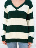 christmas outfit Dodobye 80's Downtown Girl Striped Sweater