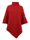 christmas outfit Dodobye Casual 7 Colors High-Neck Sweater Cape