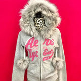 Dodobye Leopard print plush gothic jacket Y2K  with personalized trendy print light color hoodie street style Harajuku Kawaii clothing