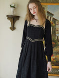 Dodobye Black Queen Strap Dress And Knit Cardigan