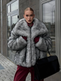 christmas outfit Dodobye 2024 Luxurious Big Lapel Fluffy Faux Fur Coat For Women Fashion Loose Long Sleeve Warm Furry Coat Winter Lady Elegant Streetwear