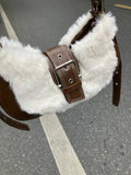 Dodobye Alyx Faux Fur Shoulder Bag