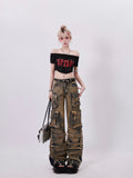 Dodobye Women's Y2k Baggy Cargo Jeans Harajuku Denim Trousers Aesthetic Punk Jean Pants Vintage Japanese 2000s Style Trashy Clothes 2025