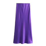 Dodobye summer new chic fashion multi color satin texture slim fit drawstring midi dress retro elastic waist WOMEN'S dress Mujer