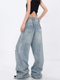 Dodobye Women's Light Blue Y2k Baggy Jeans Harajuku Japanese 2000s Style Denim Trousers Aesthetic Vintage Jean Pants Trashy Clothes 2025