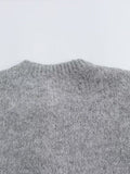 Black Friday Dodobye Retro Knitted O-neck Short Cardigan Women Casual Loose Gray Single Breasted Sweaters Female Elegant Autumn Chic Base Knitwear