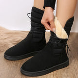 Dodobye 2025 Platform Mid-calf Boots Womens Winter Warm Plush Suede Snow Boots Waterproof Designer Flats Lace Up  Cotton Shoe Boots