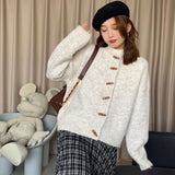 christmas outfit Dodobye Gentle knitted sweater women's coat artistic retro round neck lazy style cardigan autumn and winter top women clothing y2k tops