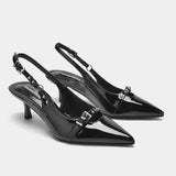 Dodobye 2024 Summer High Heel Sandals Buckle Punk Style Stiletto Pointed Toe Sexy Fashion Women's Shoes Luxury Sandals Women Designers