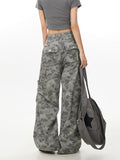 Dodobye Women's Camouflage Cargo Pants Baggy Aesthetic Parachute Pants Harajuku Japanese 2000s Style Y2k Vintage Trousers Trashy Clothes