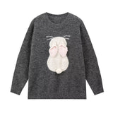 Black Friday Dodobye Autumn New Women's Fashion Versatile Loose Round Neck Long Sleeve Hoodie Sweater Casual Knitted Top