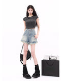 Dodobye Vintage Sexy Hot Girl Slim Denim Shorts Women Y2k Causal High-waist American Style Pants Korean Fashion 2025 Summer Chic New