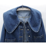 Dodobye 2025 New Autumn Women Denim Jacket Long Sleeve Casual Short Denim Coat Famale Jeans Jackets Outerwear Casaco Jaqueta Feminina