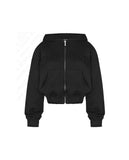 Dodobye Black zip-up hoodie sweatpants Two-piece Y2K Clothing Women's hip Hop Solid color embroidered casual sweatshirt casual pants emo