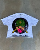 Dodobye Big MM$ head graphic t shirts y2k gothic streetwear vintage harajuku tops heavy cotton oversized t shirt pro choice men clothing