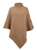 christmas outfit Dodobye Casual 7 Colors High-Neck Sweater Cape