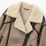 Black Friday Dodobye Autumn/Winter New Product Women's Casual Strap Decoration Bottom Double sided Flip Collar Short Jacket Coat