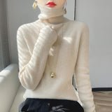 Black Friday Dodobye Casual Simple Knitted Solid Turtleneck Women Korean Slim Fit Warm Soft Pullover Sweaters Female Autumn Chic Daily Knitwear