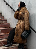 christmas outfit Dodobye 2024 Winter Chic Women's Lapel Collar Faux Fur Overcoat Fashion Fluffy Furry Long Sleeve Thick Warm Coat Ladies Soft Streetwear