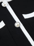 Dodobye Multi Pocket Button Sleeveless Short Sweater Dress
