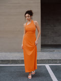 Dodobye Cotton & Linen Asymmetrical Long Dress