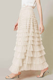 Dodobye Mesh A-line Tiered Skirt