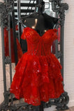 Dodobye Tulle Sequin A-Line Homecoming dress with Sheer Corset Bodice and Ruffle Skirt (PRE-ORDER)