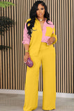 Dodobye Contrast Shirt Long Pants Suits