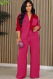 Dodobye Contrast Shirt Long Pants Suits