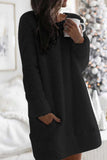 Dodobye Crew Neck Pocketed Plush Dress