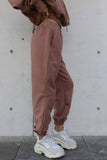 Dodobye Drawstring Hoodie Crop Top & Jogger Pants