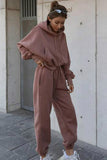 Dodobye Drawstring Hoodie Crop Top & Jogger Pants